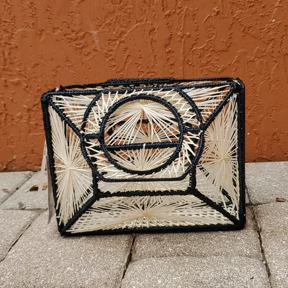 Mango bicolor raffia bag limited edition 2019 - Picture 2 of 10